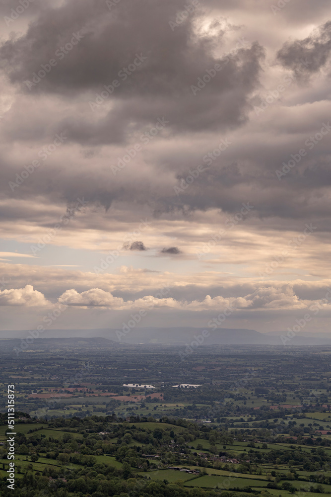 Shropshire countryside view of rural Britain