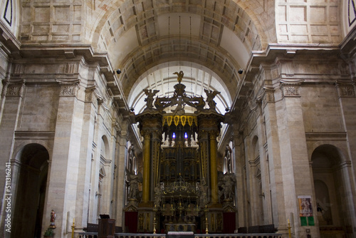 Interior of Church of Sao Vicente of Fora in Lisbon