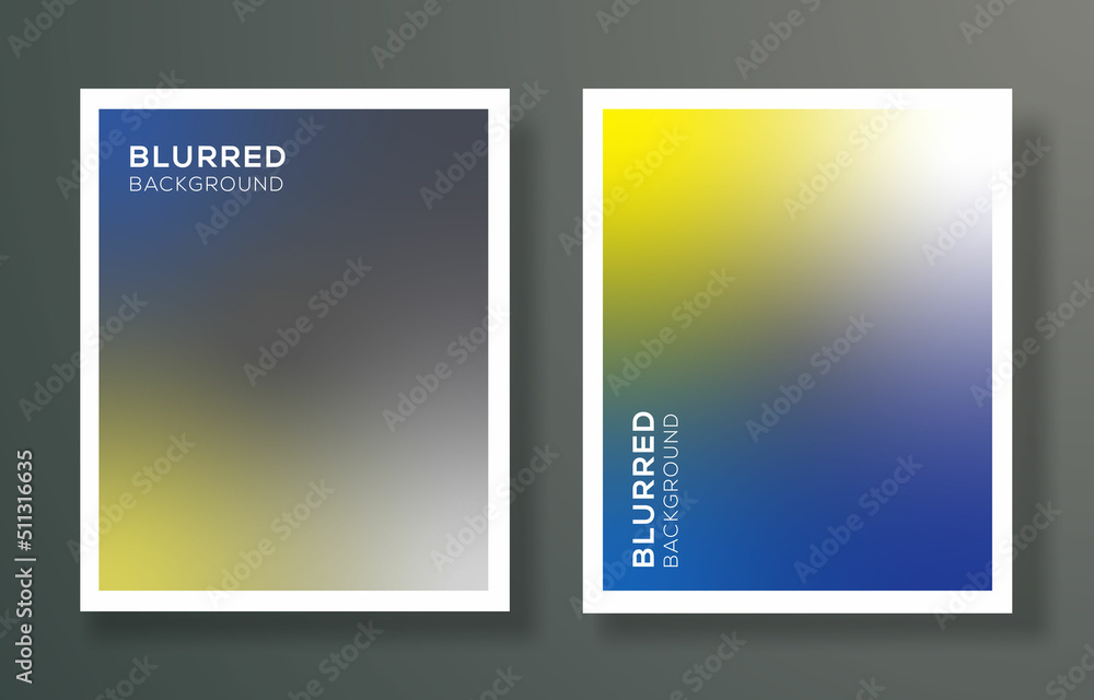 Set of Blurred Gradient Card Smooth Design Vector for Event, Banner, and Poster Background