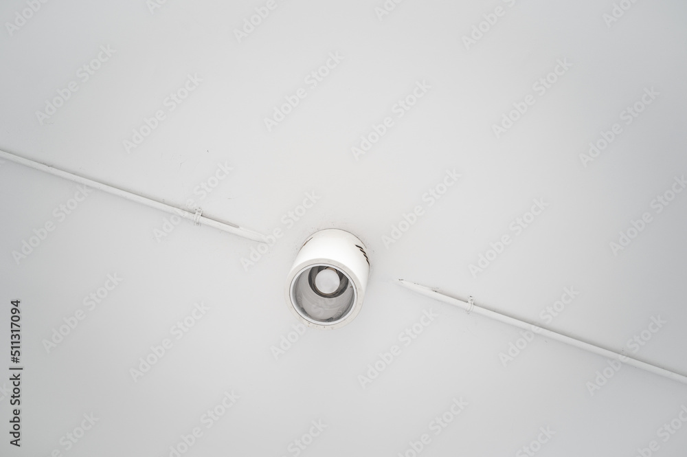 Stretch ceiling white and complex shape. Stretch ceiling white and complex shape.