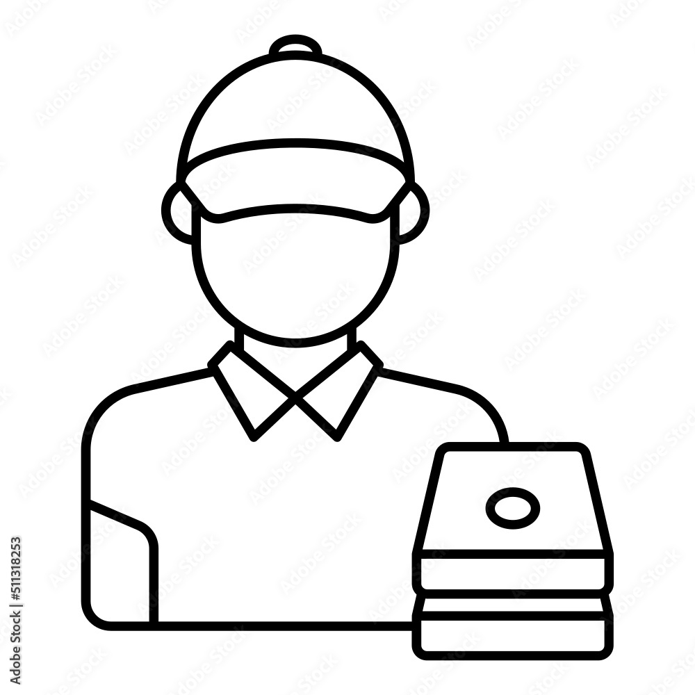 Cargo Boy holding Boxes vector line icon design, Retail Food delivery service symbol, Touch less Meal Courier Sign, Grocery pickup stock illustration, pizza delivery guy Concept, Cargo Boy holding Boxes vector line icon design, Retail Food delivery service symbol, Touch less Meal Courier Sign, Grocery pickup stock illustration, pizza delivery guy Concept,