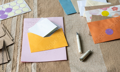 Writing thank you card