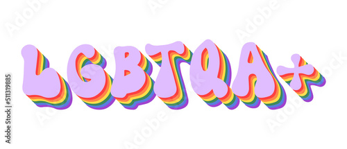 Lgbtqa diversity rainbow pride concept vector isolated illustration