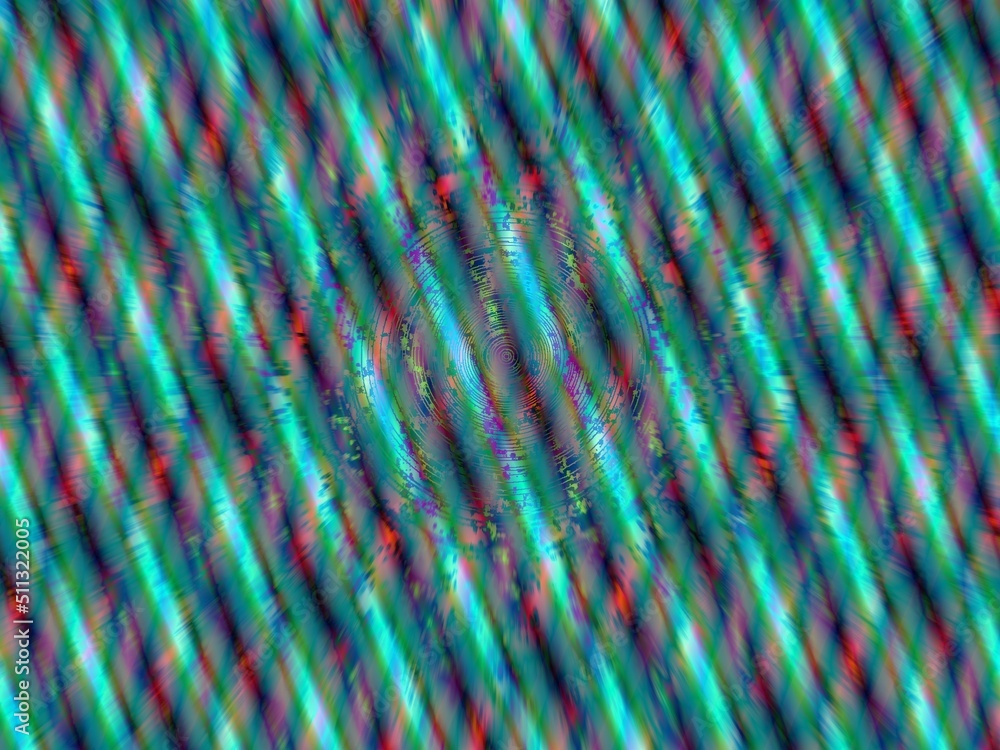 サイケデリックなネオンカラーの抽象イメージ
