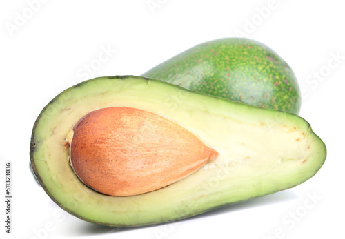  Avocado fruit isolated on white background
