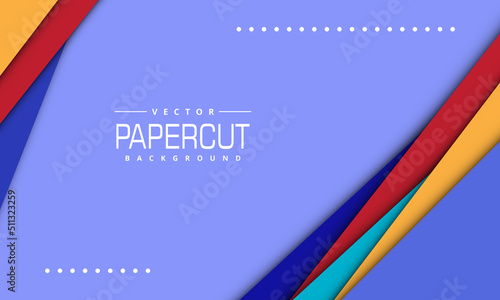 abstract colorful papercut background