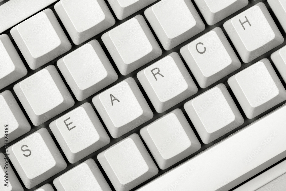 SEARCH buttons on white keyboard SEARCH buttons on white keyboard