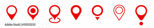 Foto Set of Location pin icons