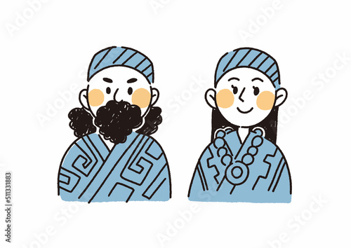 アイヌ民族　イラスト