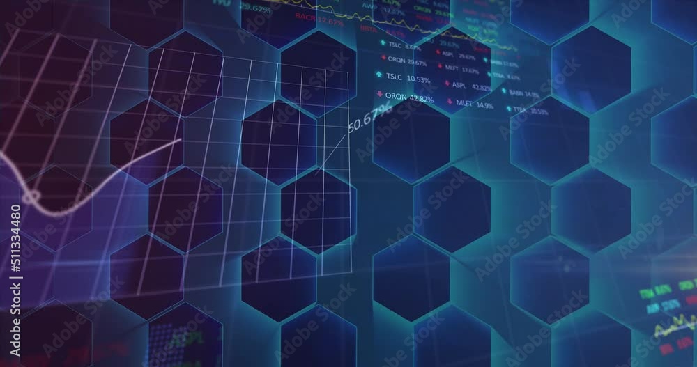 Animation of data processing over dark background Animation of data processing over dark background