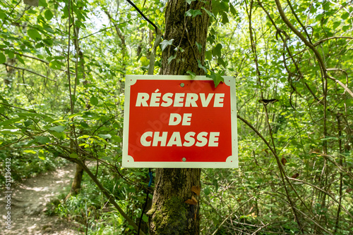 Vászonkép panneau de réserve de chasse