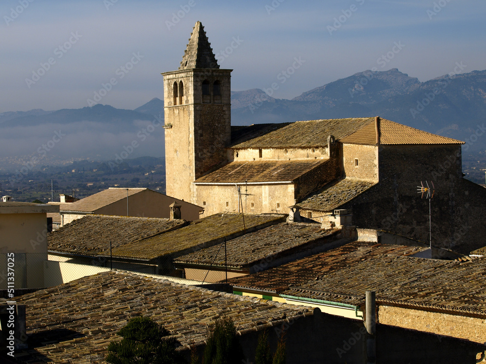 Iglesia de Sant Pere (s.XVII-XVIII). Comarca de Raiguer. Mallorca. Baleares.España.