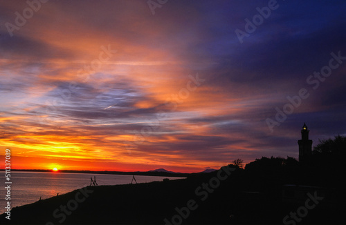 Faro. Cabo Higer. Hondarribia. Guipuzcoa.Pais Vasco.España. photo