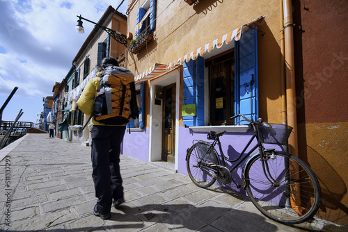 Casas de colores.Isla de Burano. Venecia.Véneto. Italia.