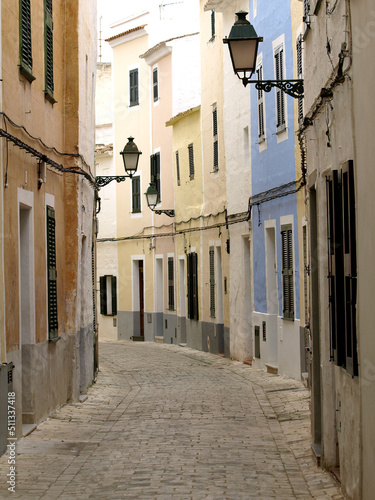 Calle de Ses Andrones.Ciutadella. Menorca. Islas Baleares.Espa  a.