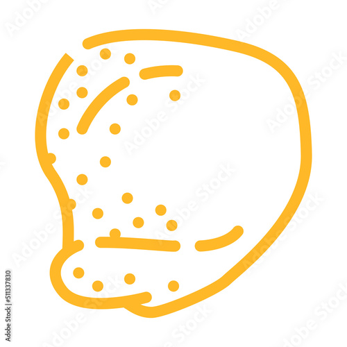chicken thigh color icon vector. chicken thigh sign. isolated symbol illustration