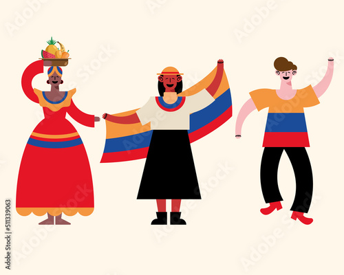 three colombians persons
