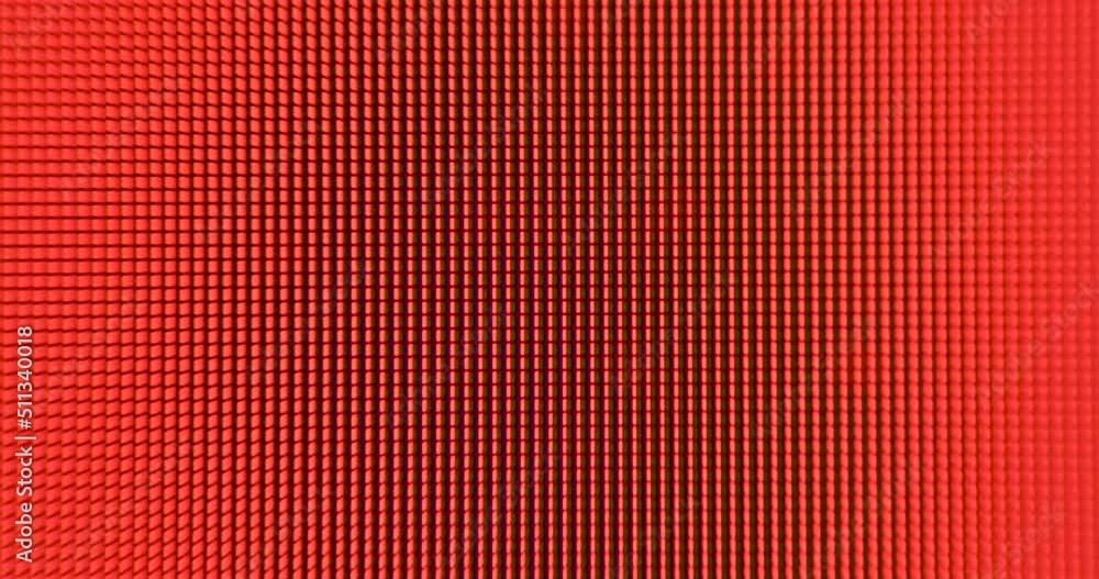 Flashing different colors macro LCD monitor pixels. Green red, blue