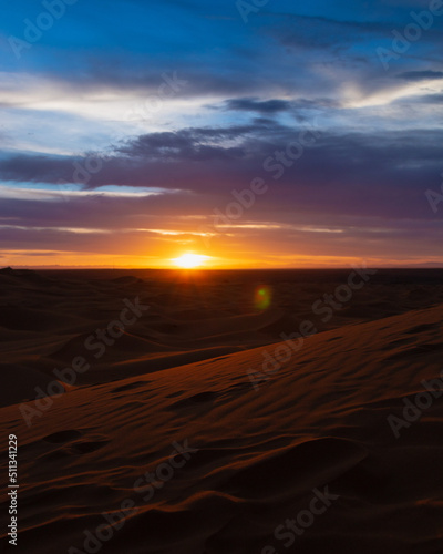 sunset in the sand - Merzouga, Morocco © Benjamin