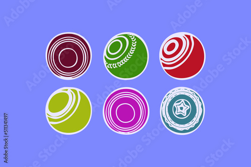 hand drawn lawn ball design vector illustration