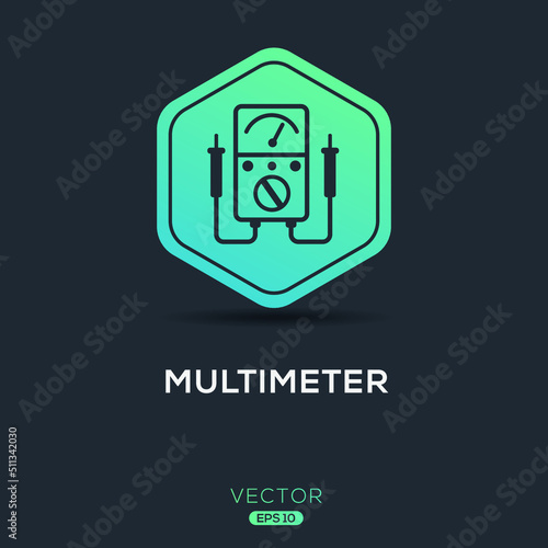 Creative (Multimeter) Icon, Vector sign.