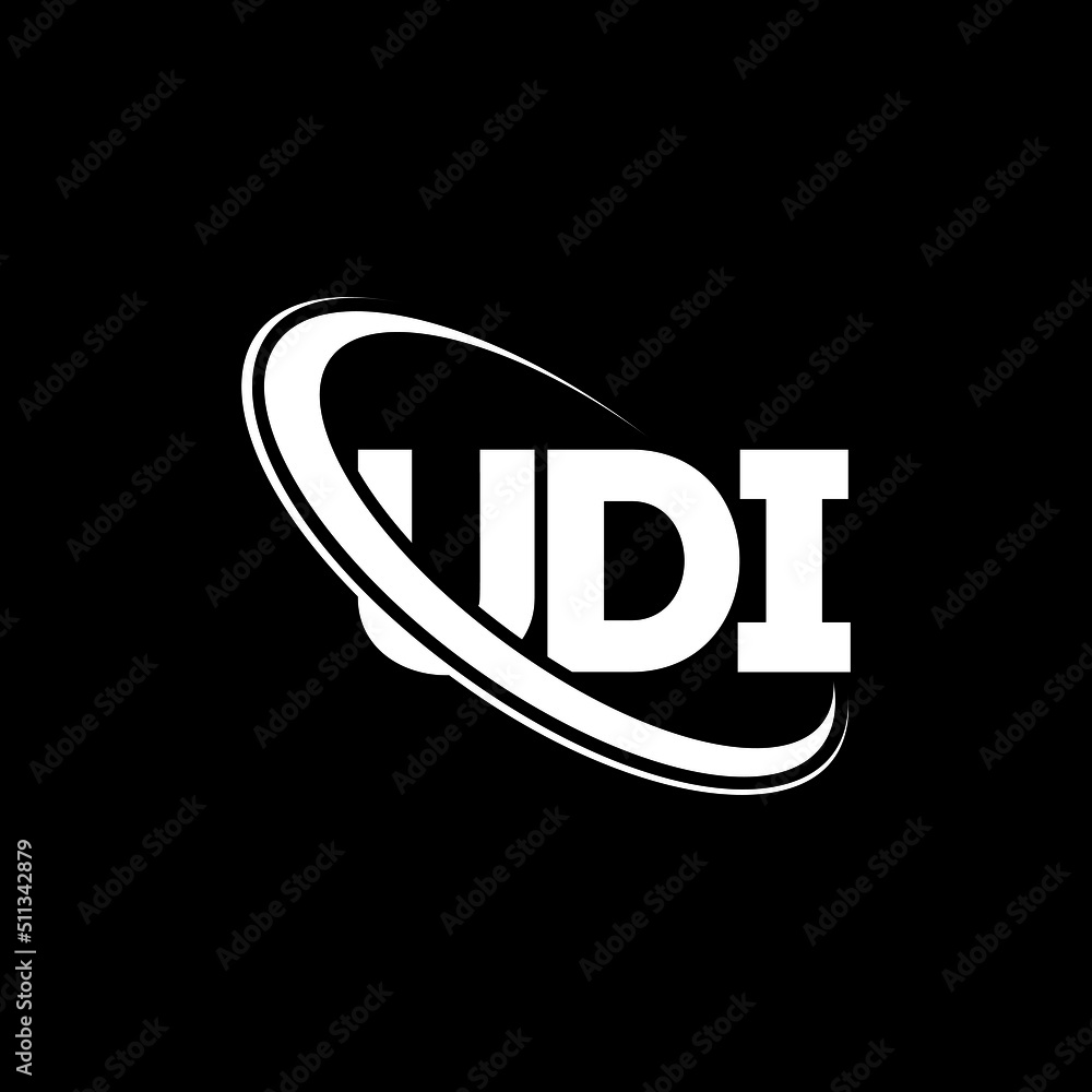 UDI logo. UDI letter. UDI letter logo design. Initials UDI logo linked