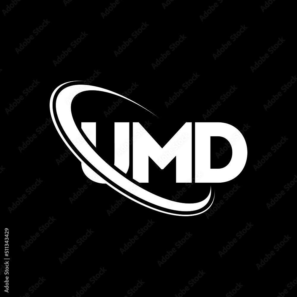 UMD logo. UMD letter. UMD letter logo design. Initials UMD logo linked