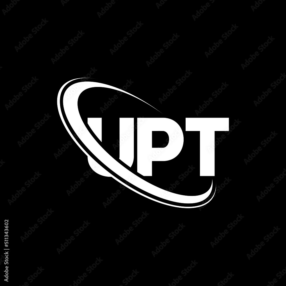 UPT logo. UPT letter. UPT letter logo design. Initials UPT logo linked ...