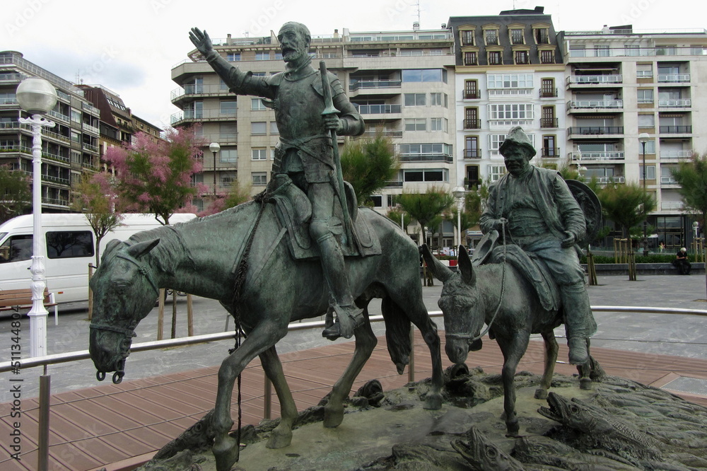 Naklejka premium Don Quijote y Sancho panza