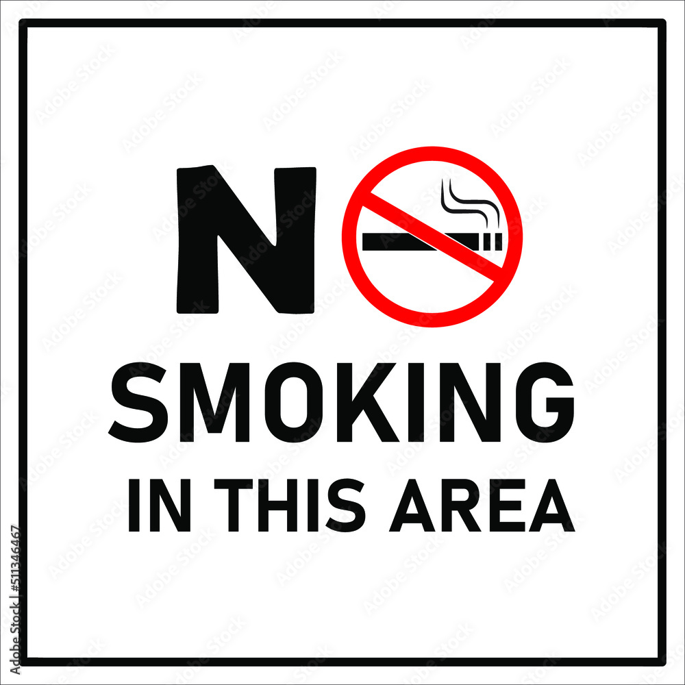 No smoking and Smoking area labels. illustration vector of no smoking sign. EPS10