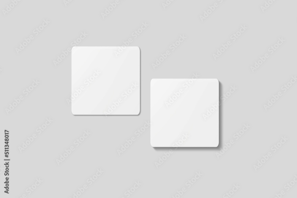 Blank square business card for mockup. 3D Render. Blank square business card for mockup. 3D Render.