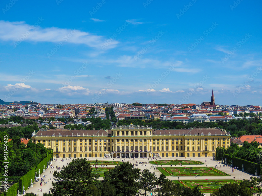 panorama of SISI palace in Vienna 2022