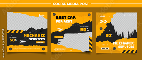 Car social media  post or square web banner