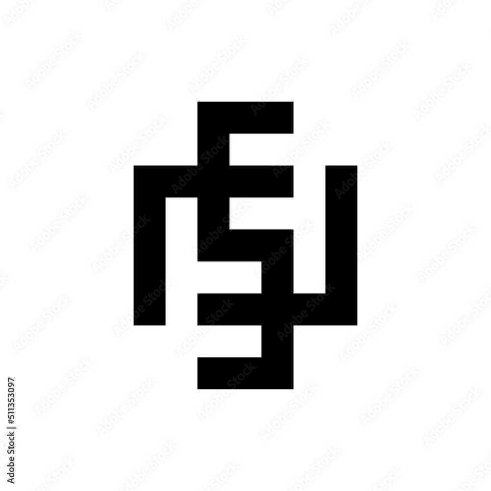 Fototapeta premium Creative letter SF FS logo design
