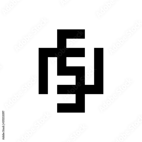 Creative letter SF FS logo design