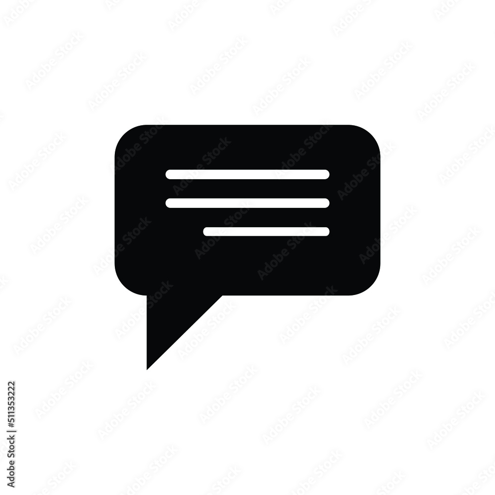 Speech bubble icon vector. Chat sign Speech bubble icon vector. Chat sign