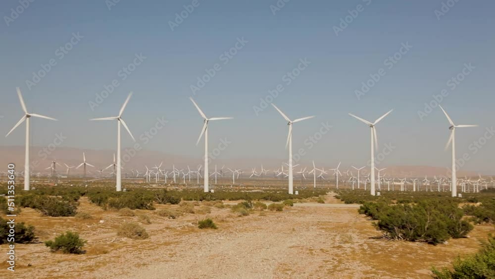Countryside landscape of wind mils which are running together Countryside landscape of wind mils which are running together