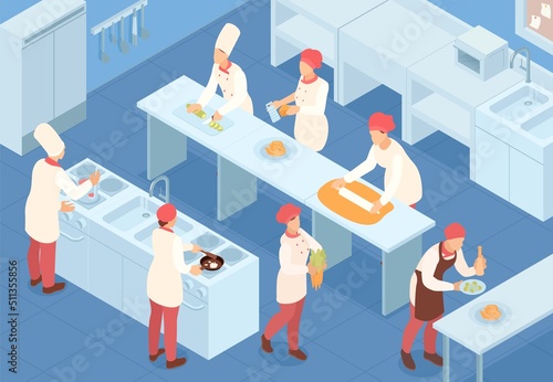 Cooking Isometric Background