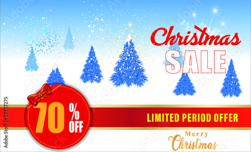 10 Percentage Big winter sale offer  After Christmas sale tags. Shop market poster design.  Vector illustration EPS 10