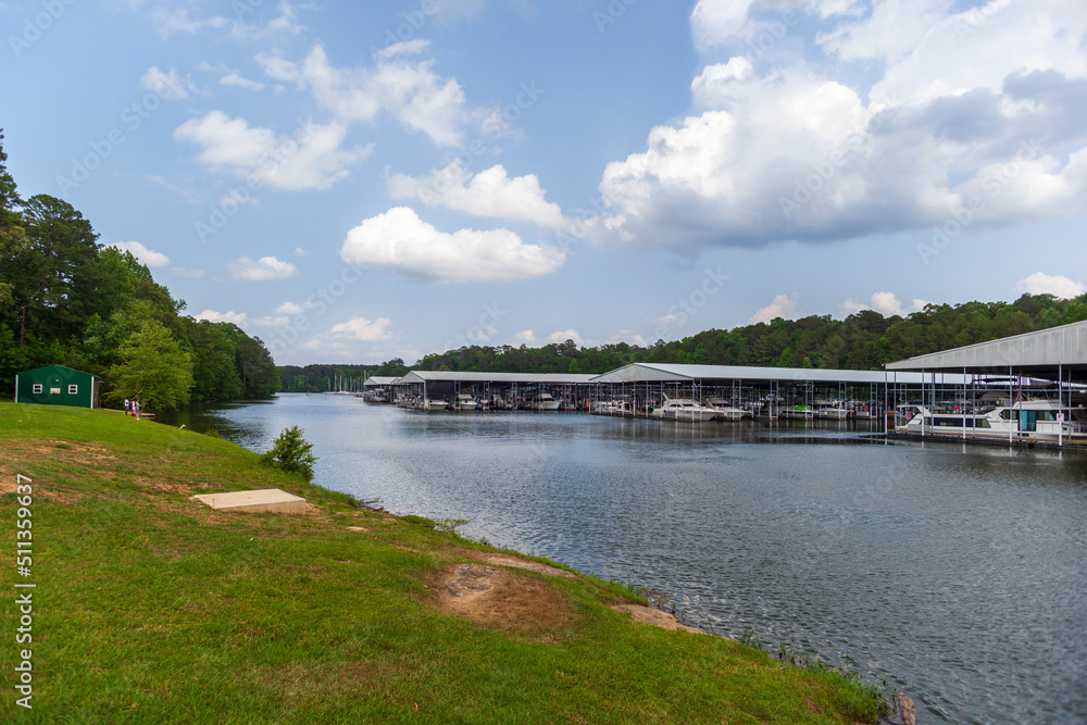 Boats docked at the Pickwick Landing State Park Marina on the Tennessee River... Boats docked at the Pickwick Landing State Park Marina on the Tennessee River...
