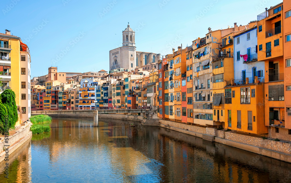 Historical jewish quarter in Girona, Spain, Catalonia.