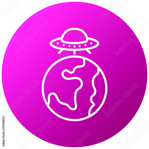 UFO Earth Icon Style