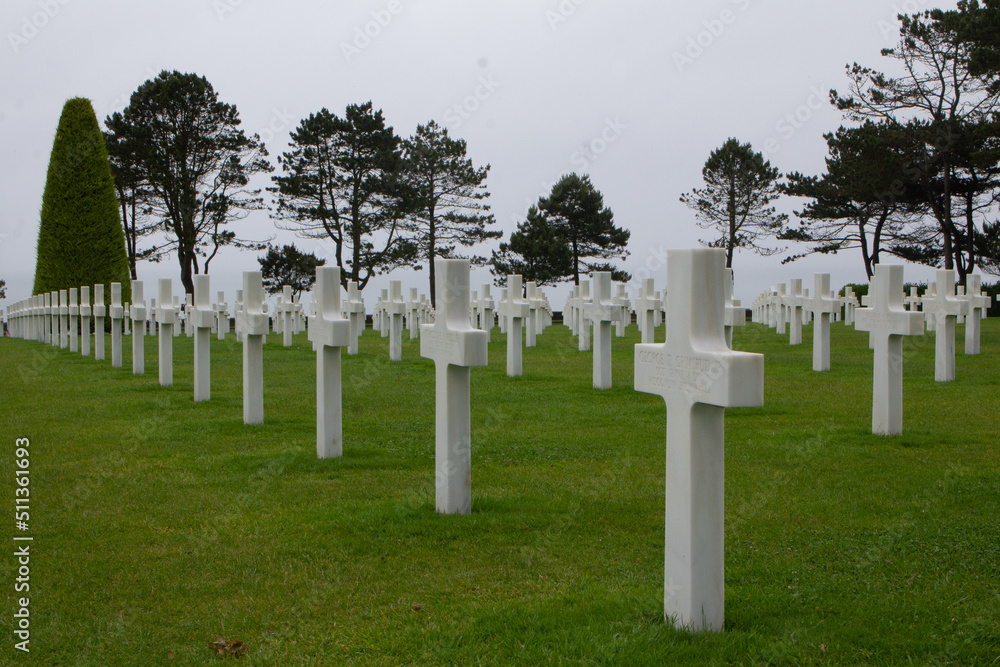 The American WW2 Cemetery in Colleville, Normandy