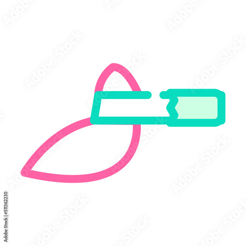 visor hat color icon vector. visor hat sign. isolated symbol illustration