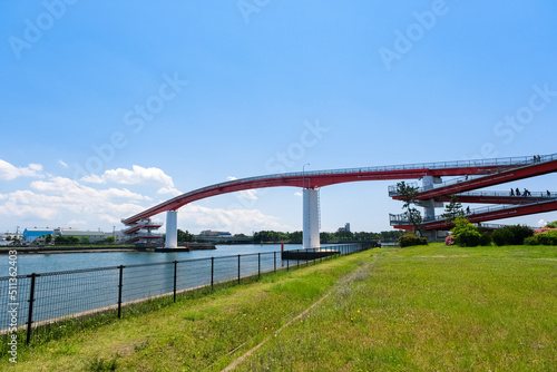 千葉県木更津市 中の島公園と中の島大橋