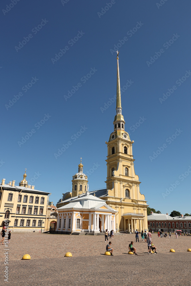ST. PETERSBURG, RUSSIA - JULY 2, 2021: peter and Paul fortress