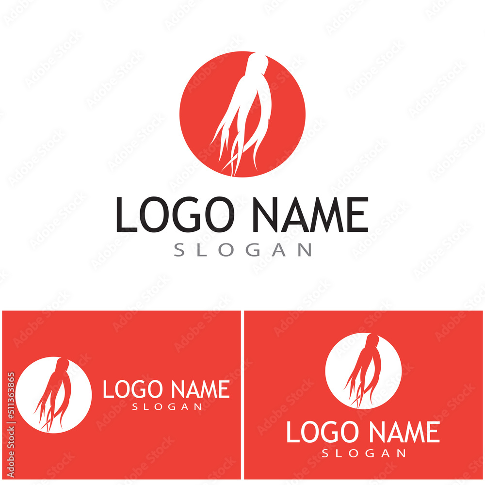 Ginseng vector icon illustration design template Ginseng vector icon illustration design template