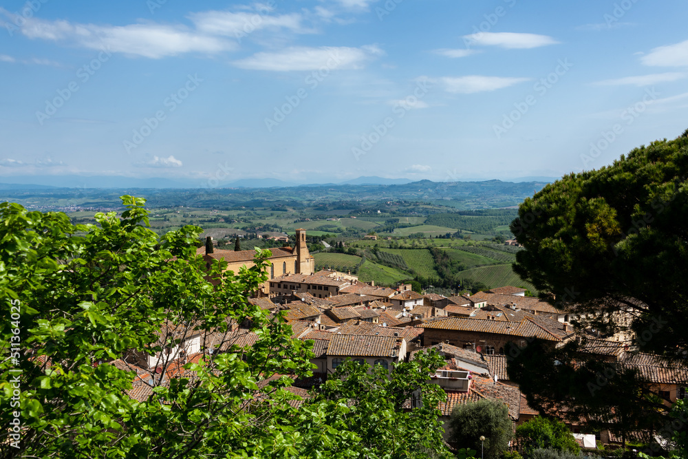 View To The North Over San Gimignano