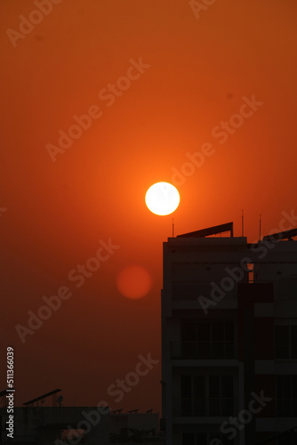 09 March 2022 Basundhara, Dhaka,Bangladesh. Image of Dhaka city in the last afternoon photo