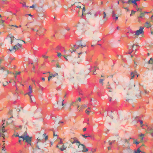 Seamless bright floral patterns made in the style of impressionism. multicolor free strokes hand-drawn expressive. Juicy bright fashionable summer trend. Gorgeous bright flowers painted by hand